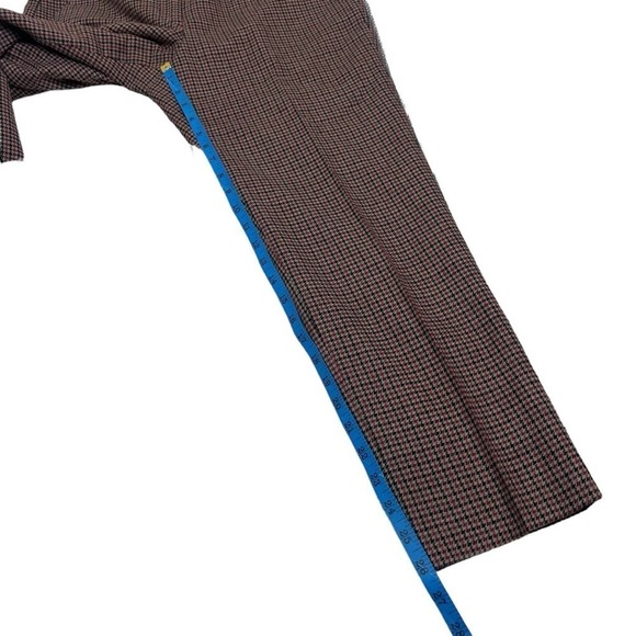 Veronica Beard Gemini Check Crop Pants Red Multi 6 - Picture 8 of 13